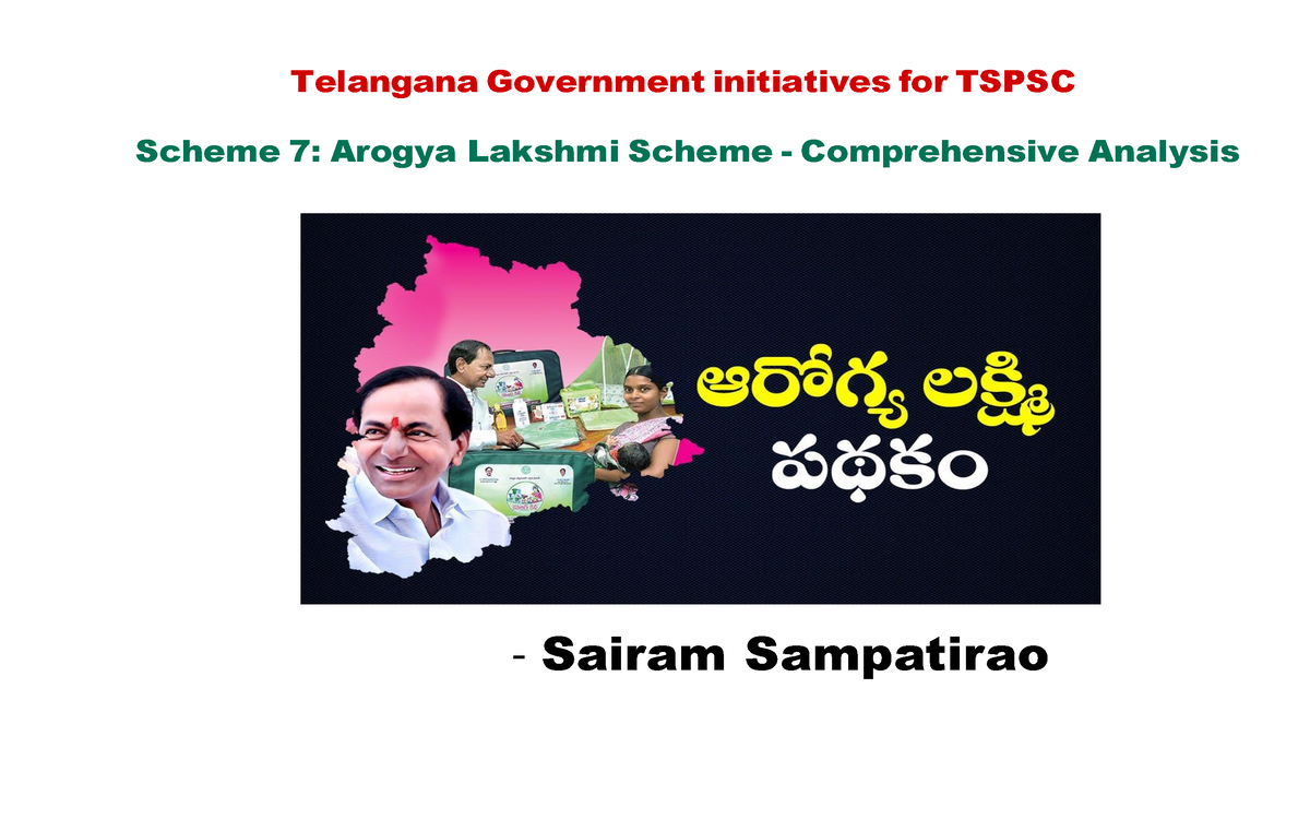 Arogya Lakshmi - Fjiffiififfi - Telangana Government Initiatives For ...