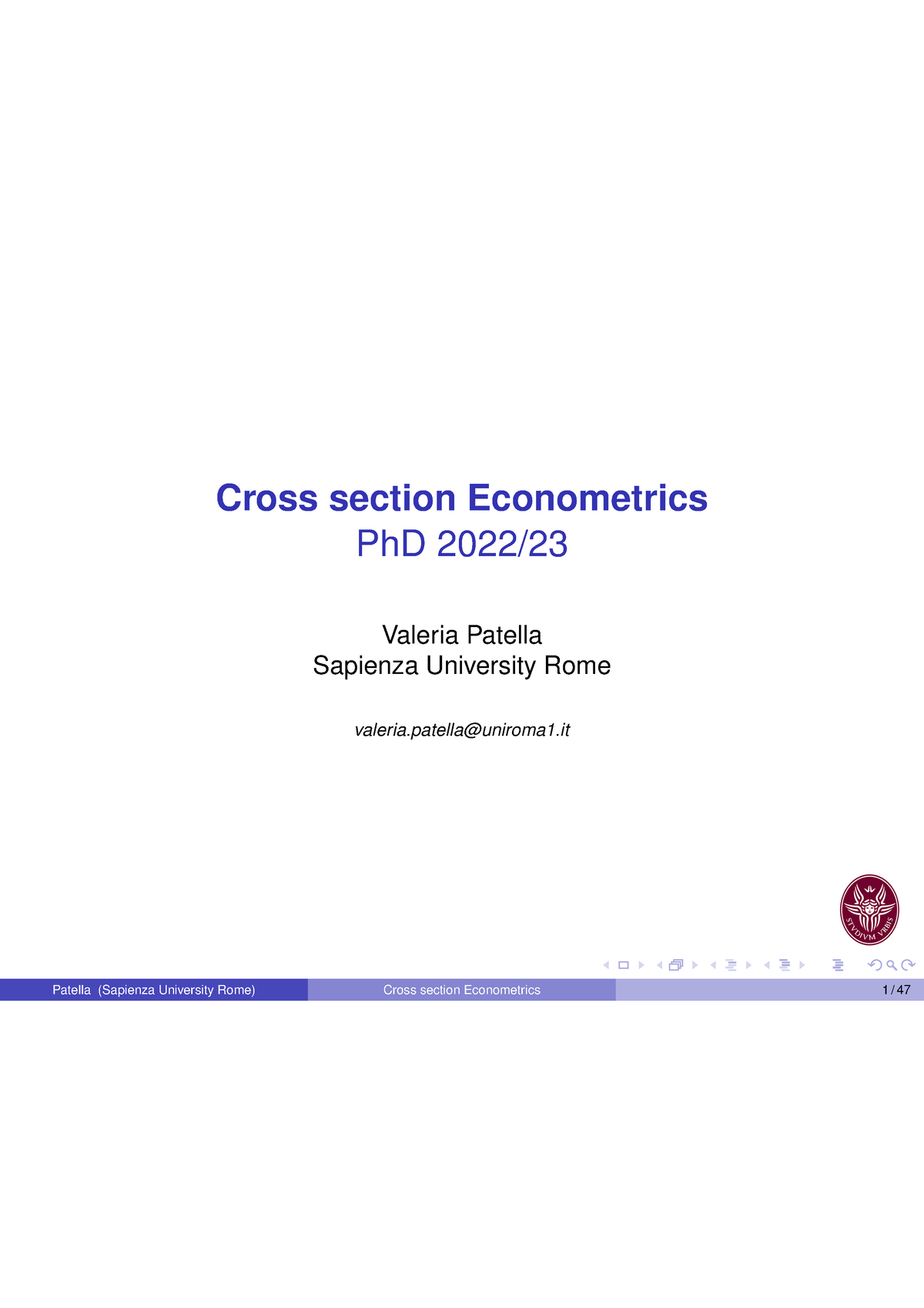 econometrics phd