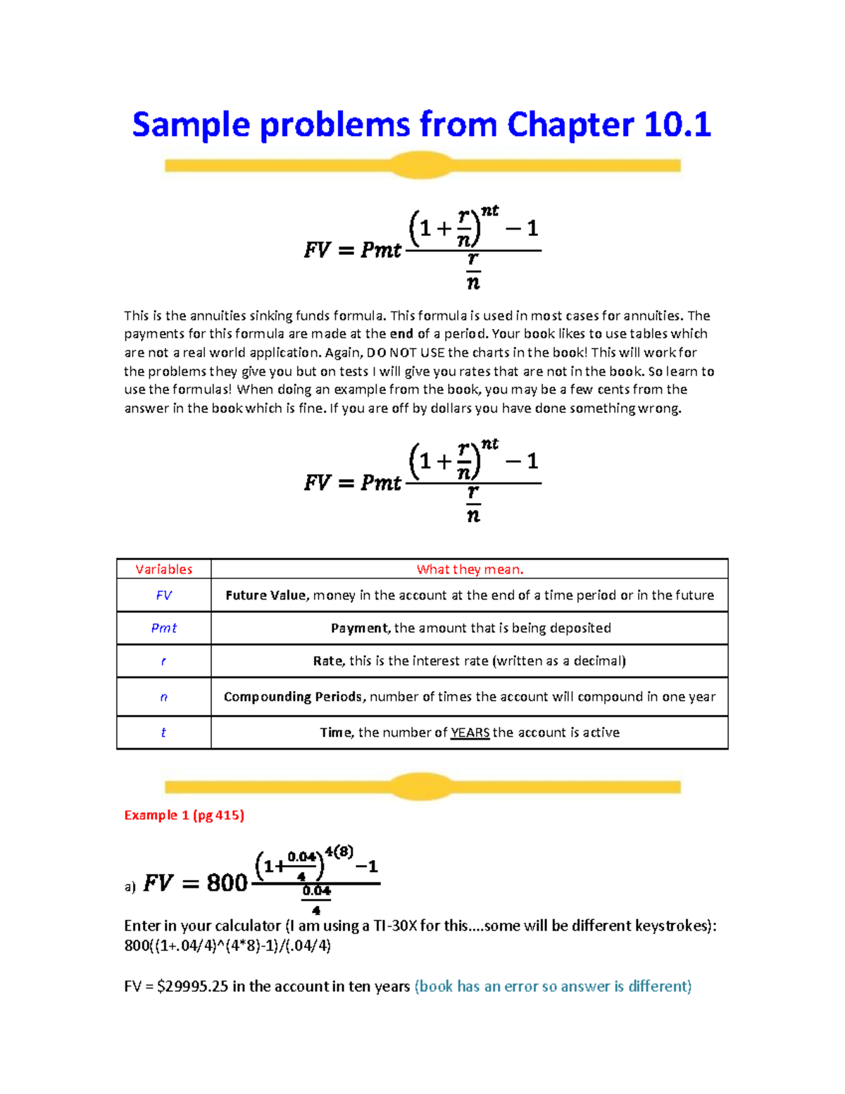 Ch10colored 11th - 5sstdhd - Sample problems from Chapter 10. This is ...