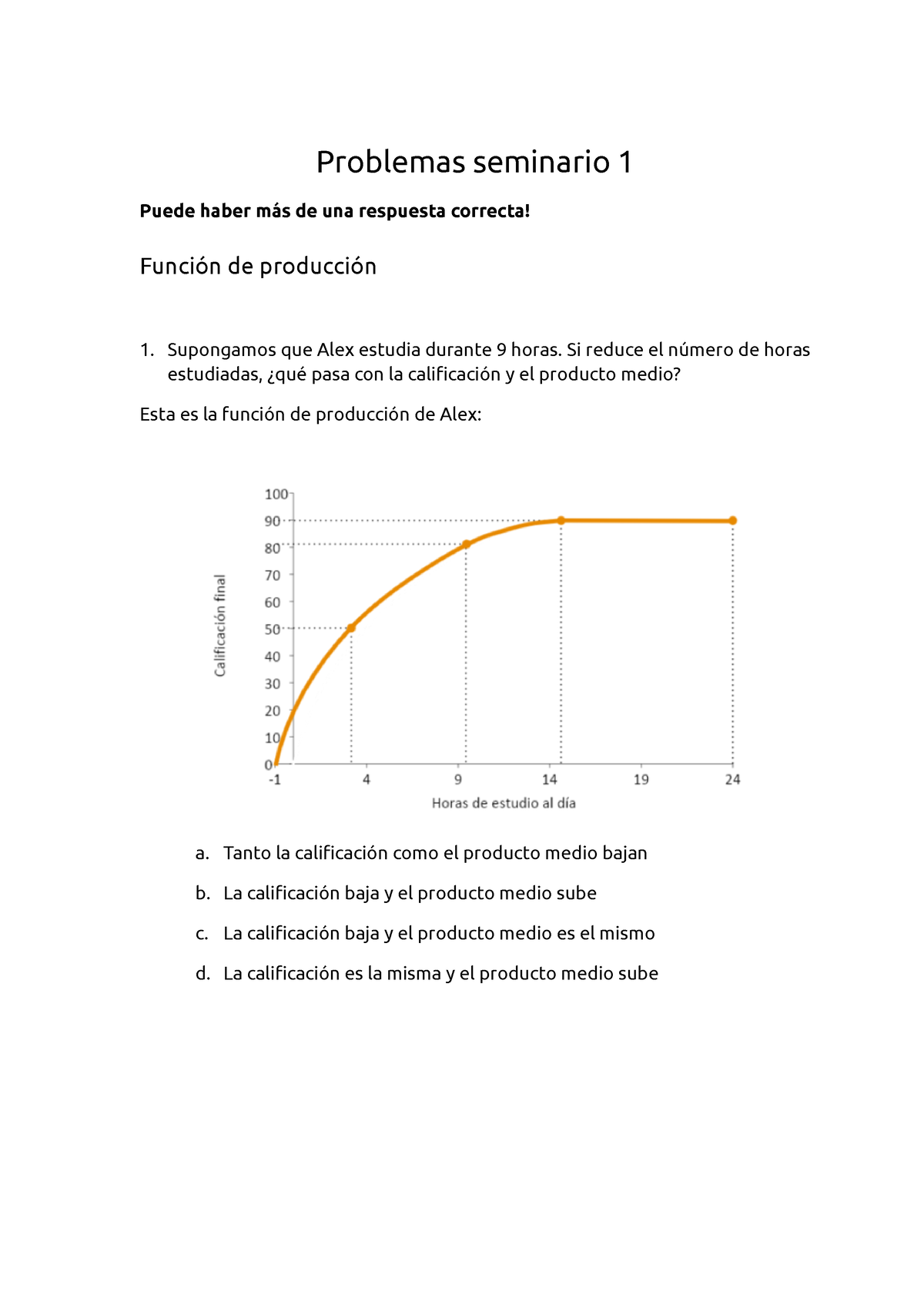 Seminario 1 (1r TRIM) - Actividades INTRODUCCIÓN A LA MICROECONOMIA ...