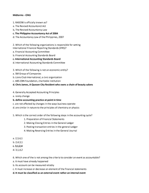 CFAS Quiz - Theories - Quiz #3: CFAS A Statement Of Financial Position ...