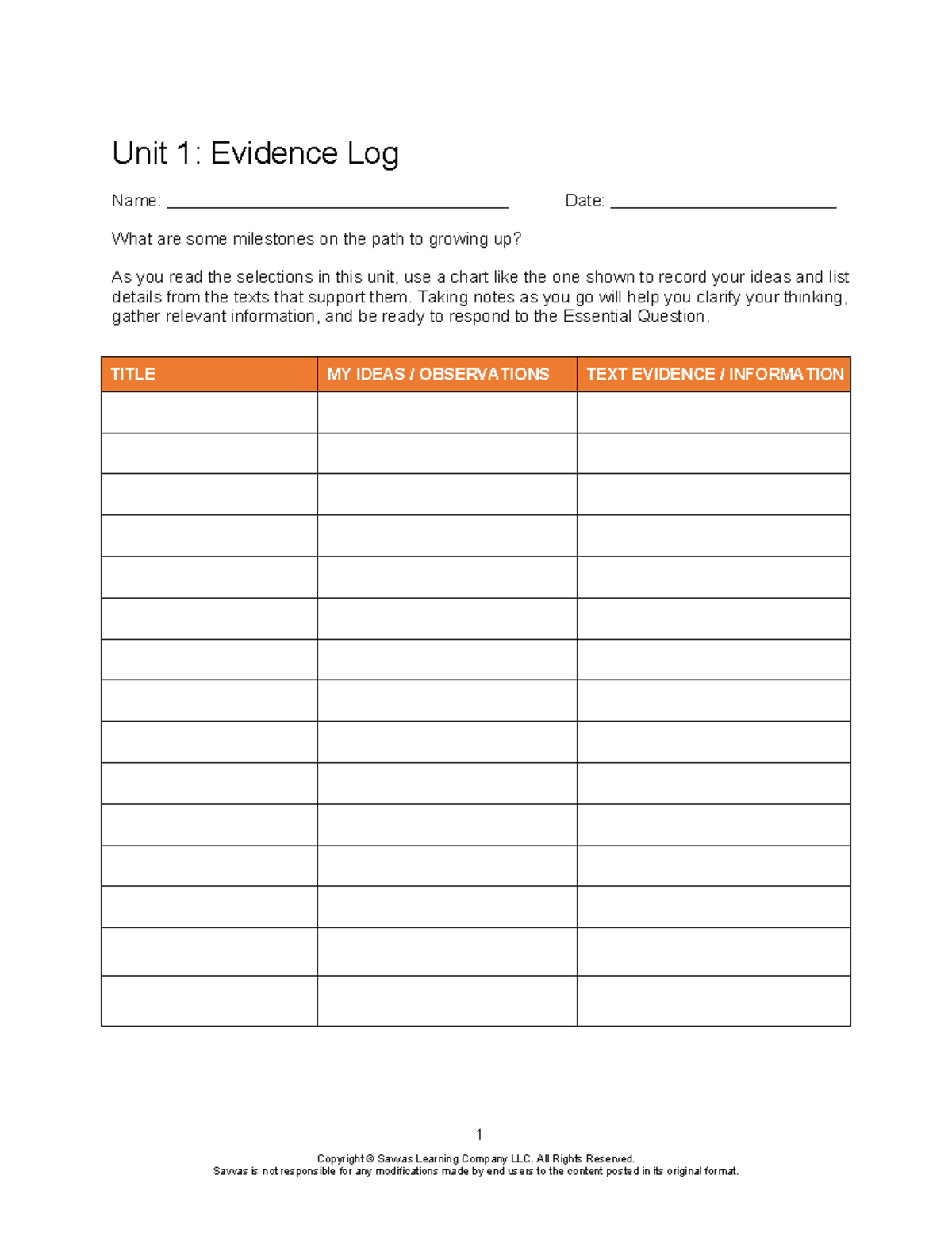 MYP25 G08 EL U1 ewd - i dont really have nun - Unit 1: Evidence Log ...