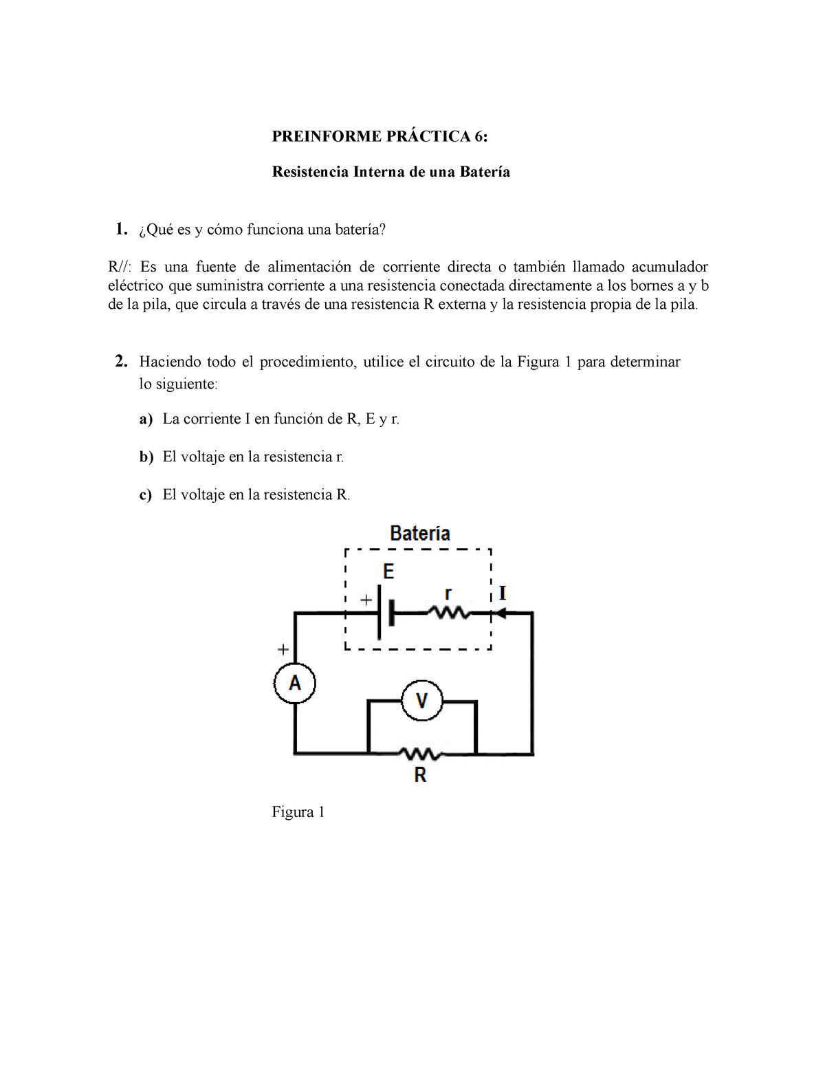 Preinforme Práctica 6 - PREINFORME PRÁCTICA 6: Resistencia Interna De ...