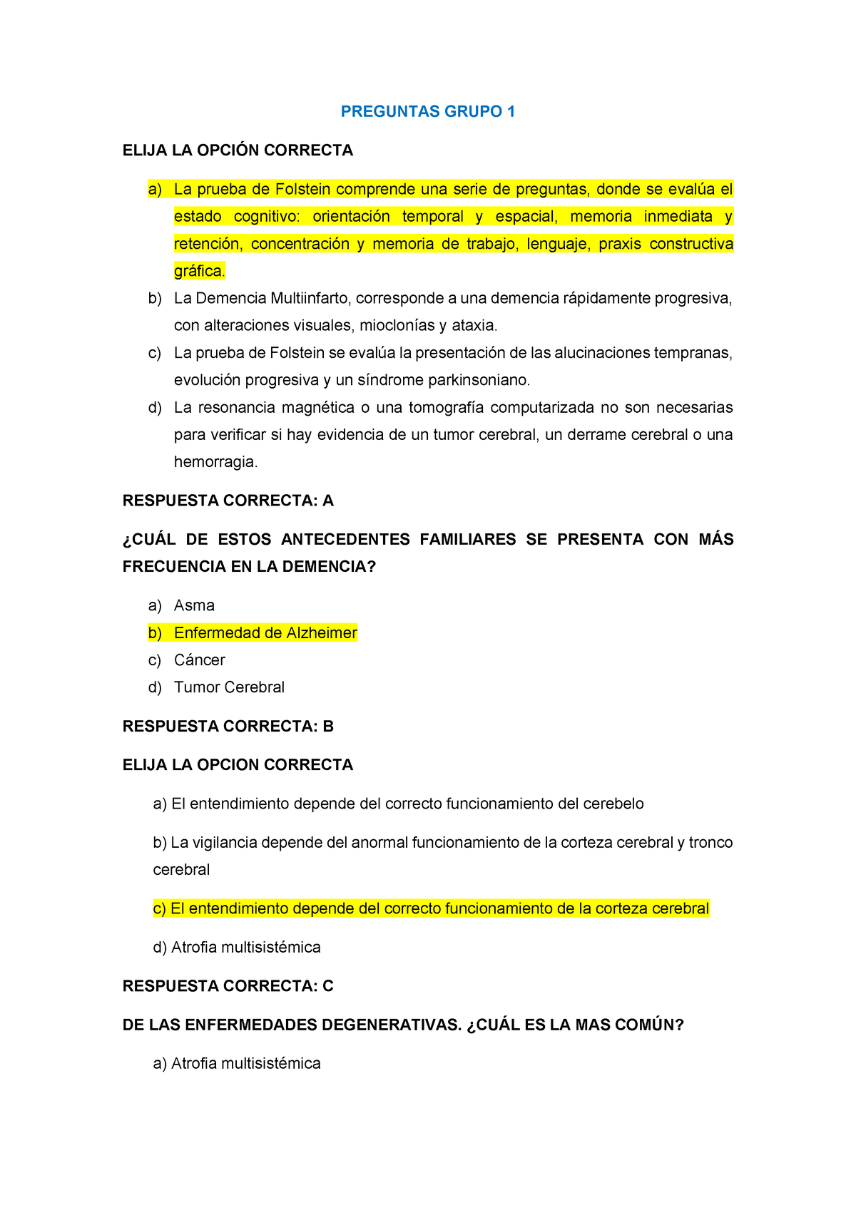 Banco De Preguntas De Primer Parcial Semiologia - PREGUNTAS GRUPO 1 ...