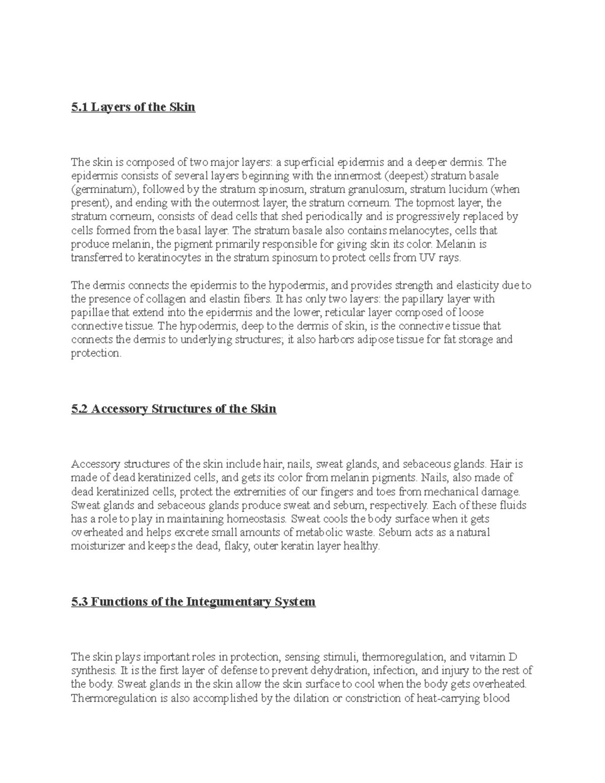 chapter-5-notes-5-layers-of-the-skin-the-skin-is-composed-of-two