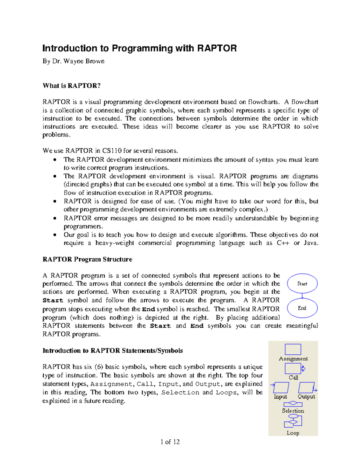 Raptor-1 - It's also a note and has Psuedocodes for imputing python ...