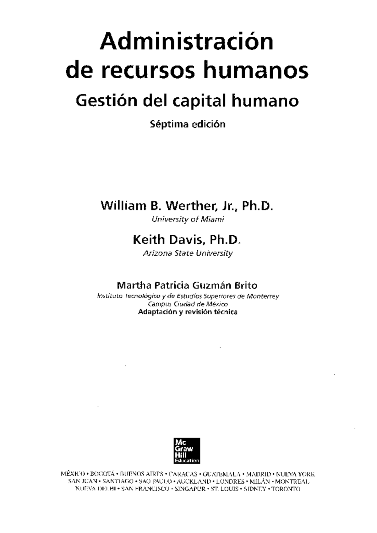 Werther - Capítulo 1 Gestion DE Personal - Administración de recursos