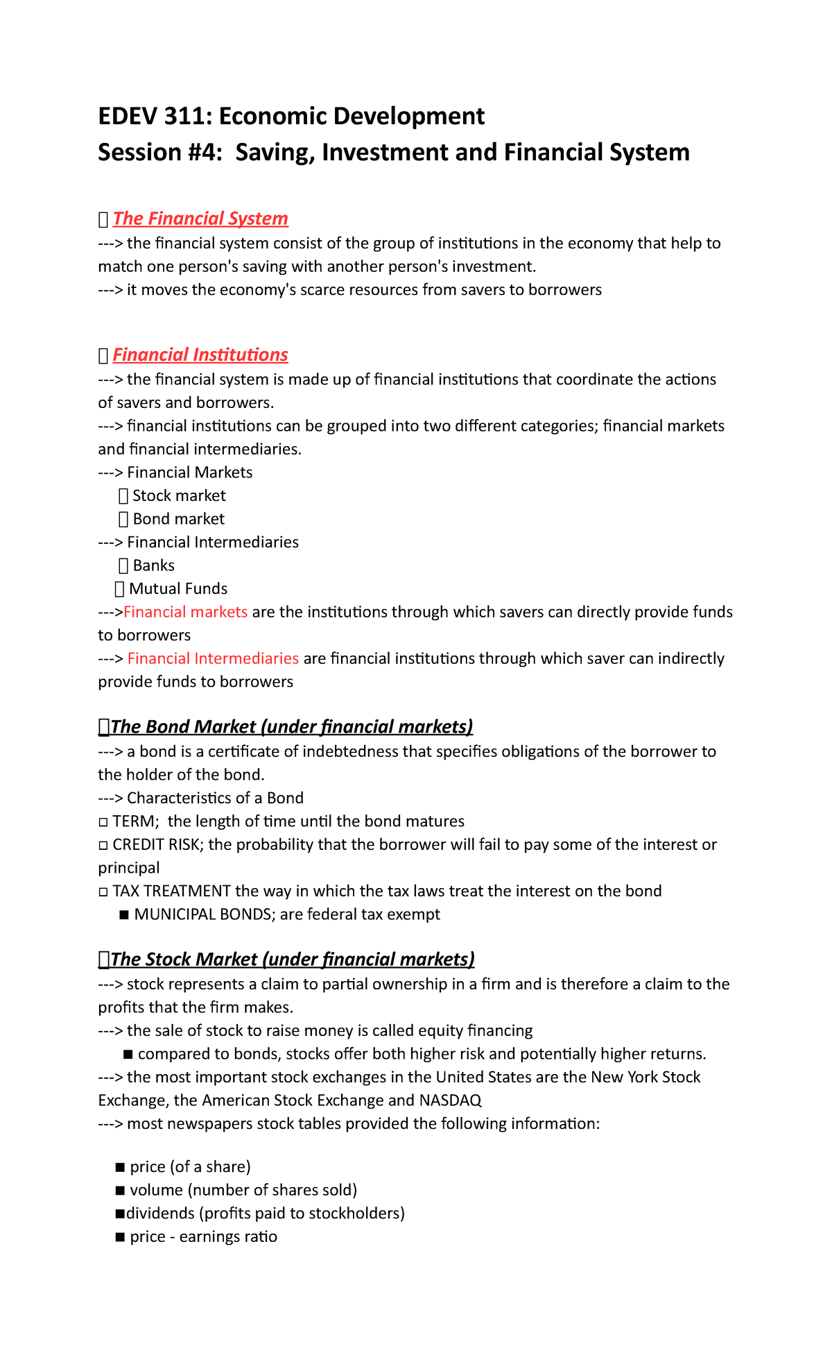 EDEV4-5 - Economic Development, Inflation, unemployment - EDEV 311 ...