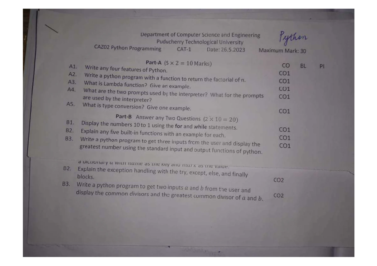 Ruby Program - ASSIGNMENT - Data structures - PUDUCHERRY TECHNOLOGICAL ...