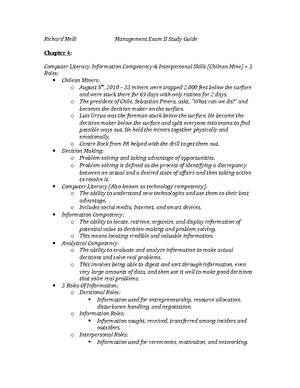 MGMT 301 Final Study Guide - MANAGEMENT 301 FINAL STUDY GUIDE E ...