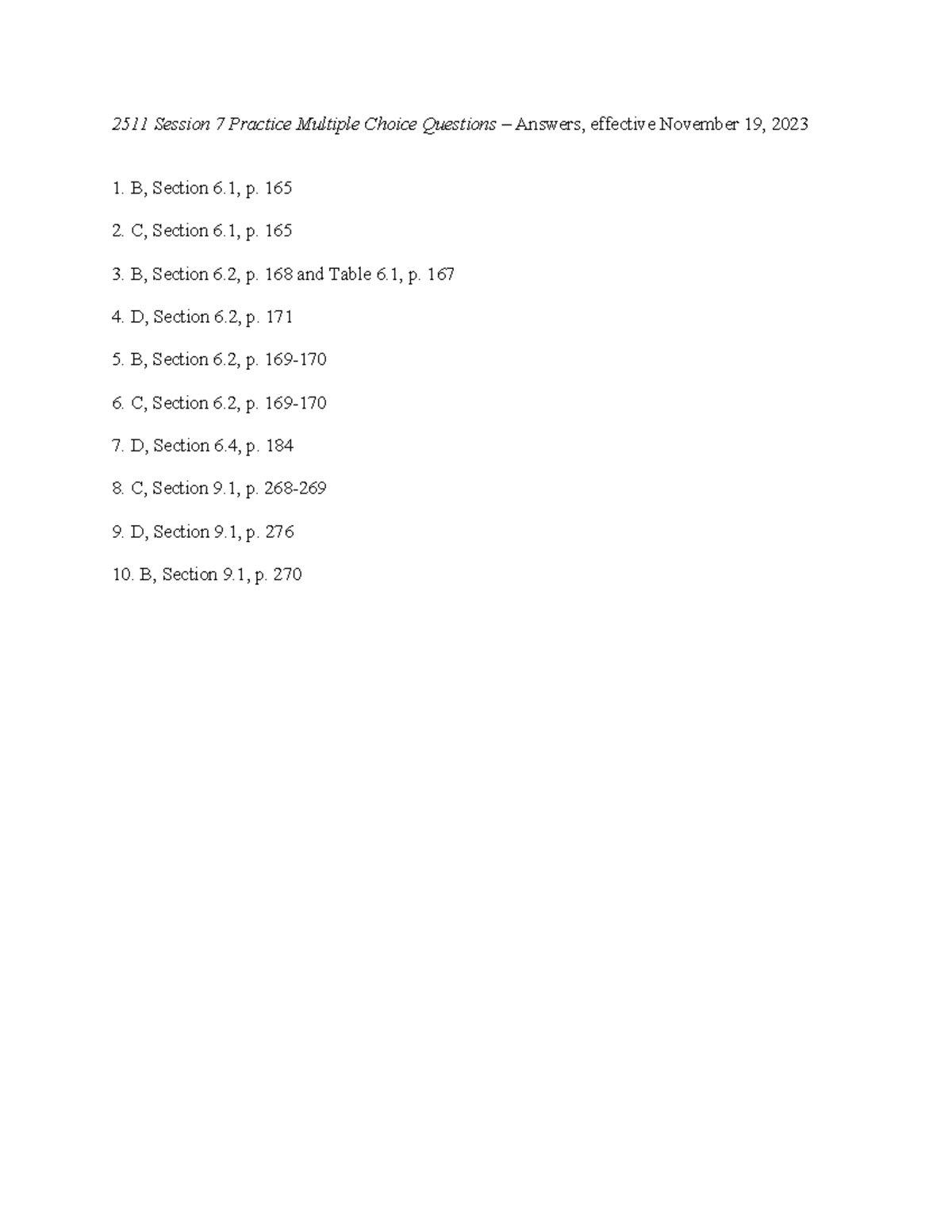 Session 7 Practice MCQ Answers - Bachelors of Business Administration ...