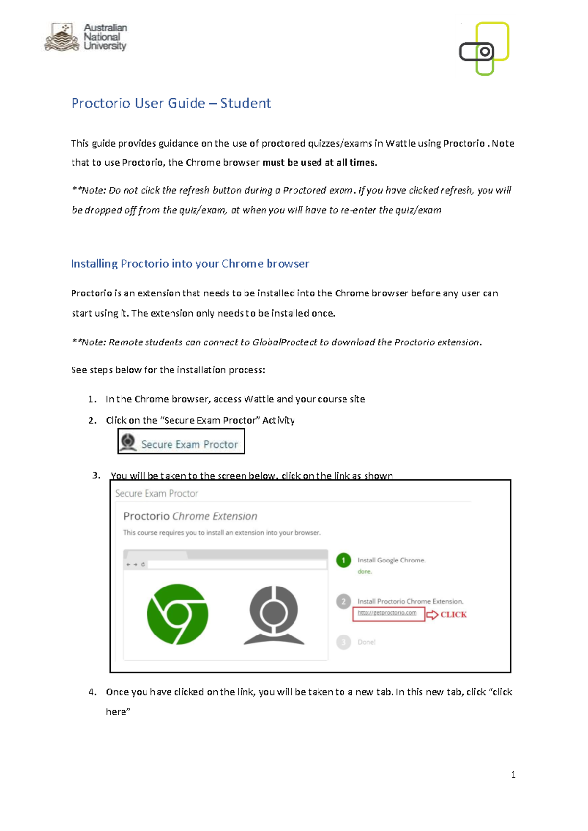 Proctorio User Guide - Exam Prep - Proctorio User Guide – Student This ...