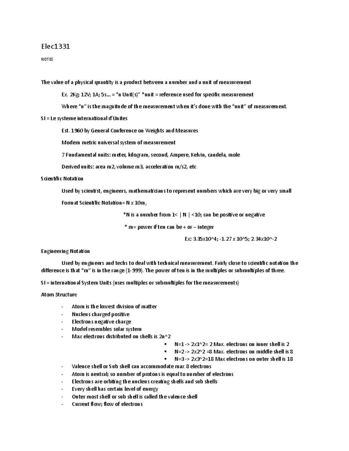 assignment of physical quantity