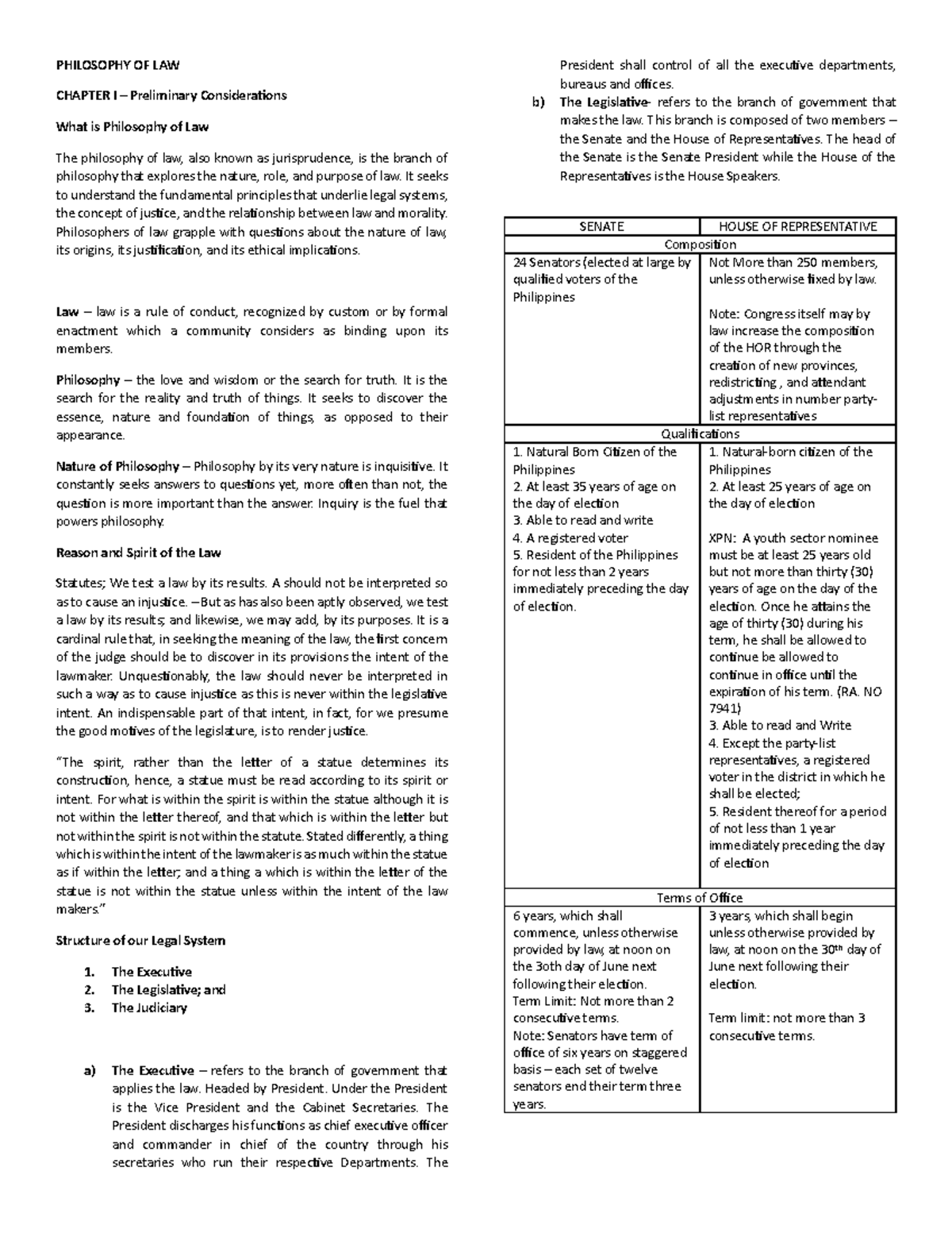 Midterm Notes - Philosophy of Law - PHILOSOPHY OF LAW CHAPTER I ...