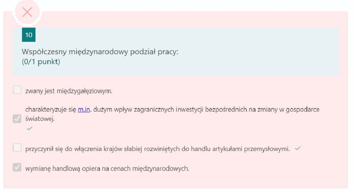 Egzamin międzynarodowe stosunki gospodarcze