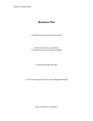 Business Plan Assignment Final - 3 of 21 Executive Summary A. Vision ...