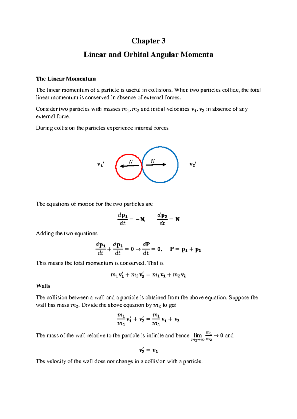Chapter 3 - Summary Quantum Mechanic - Chapter 3 Linear and Orbital ...