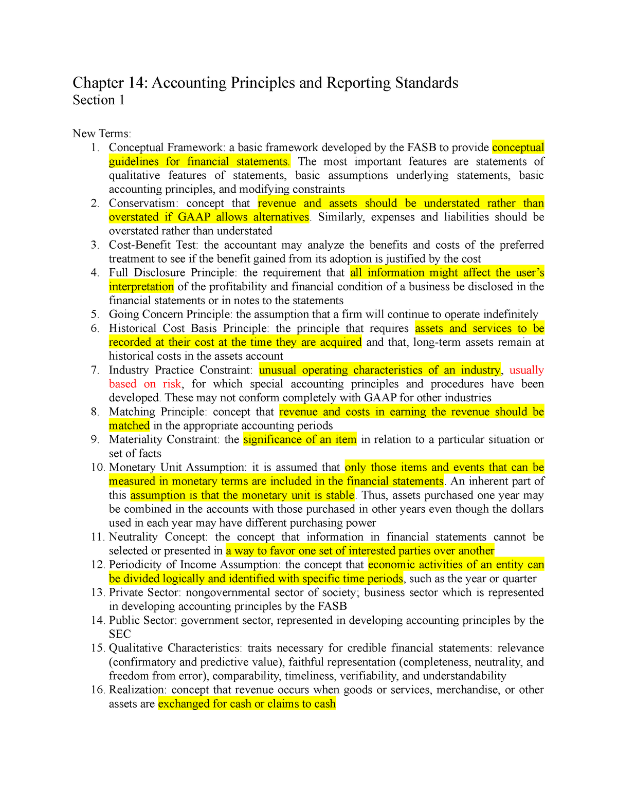 Chapter 14- Accounting Concepts And Principles - Fundamentals Of ...