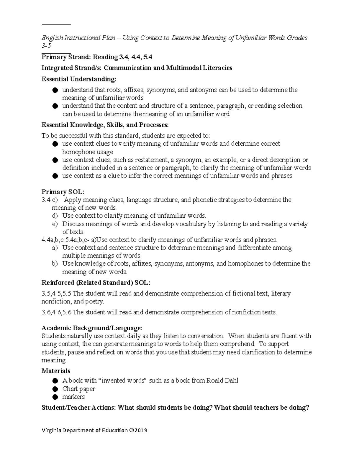 using-context-to-determine-meaning-3-5-english-instructional-plan