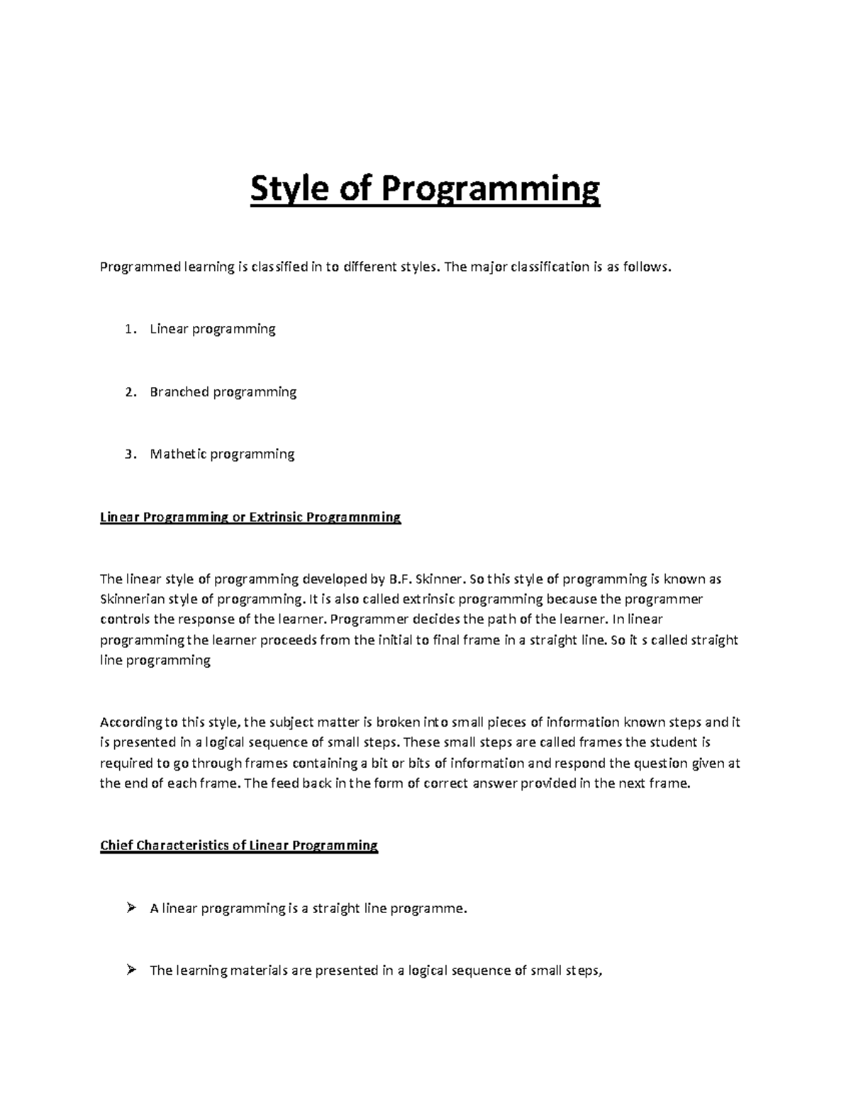 Style of Programming - Useful - Style of Programming Programmed ...