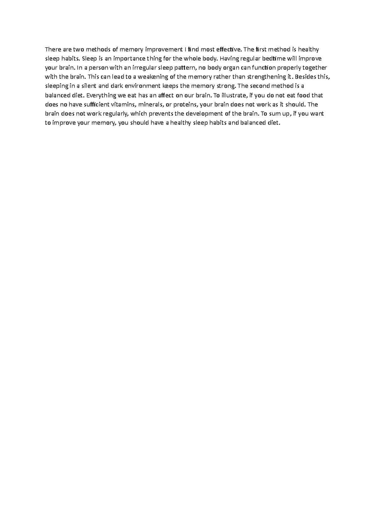 Writing Practice 5 - essays - There are two methods of memory ...