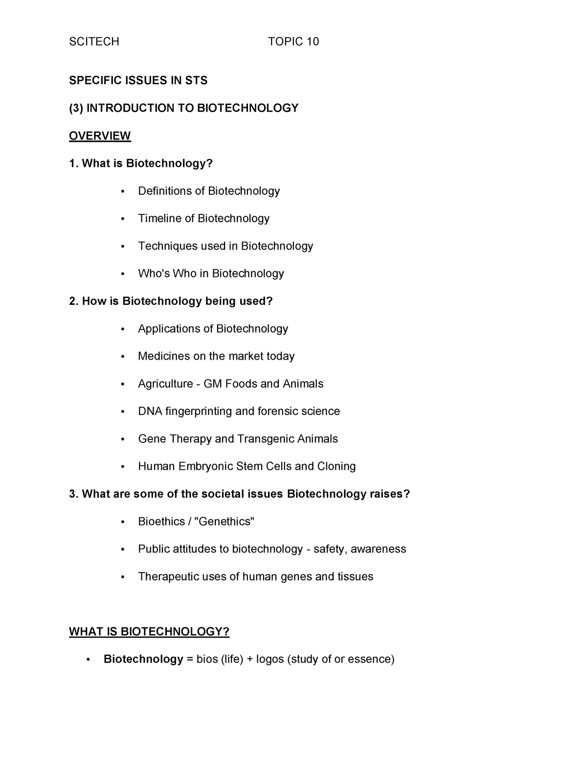 introduction to biotechnology assignment