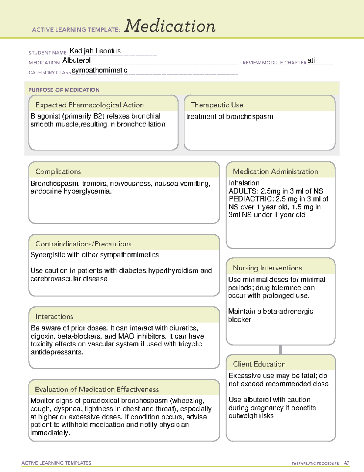 Week 9 med surg ati 5 - ACTIVE LEARNING TEMPLATES THERAPEUTIC PROCEDURE ...