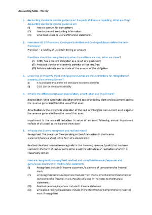 Answer 01 Basic Recall - Sample Questions - Solution to Question 1 ...