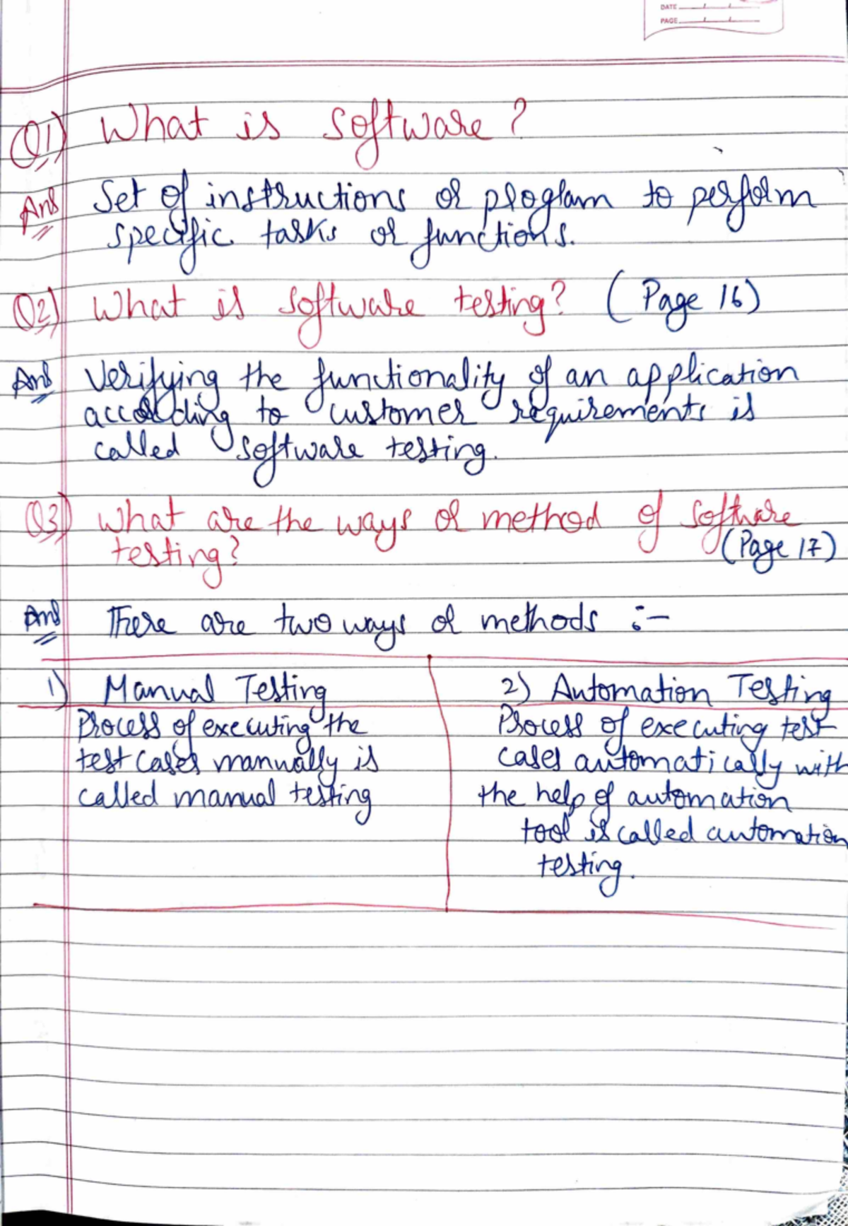 Manual testing questions dat paoe datl r 6 page a datii