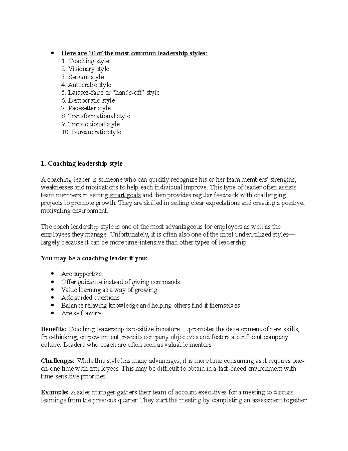 Ten common leadership styles - Here are 10 of the most common ...