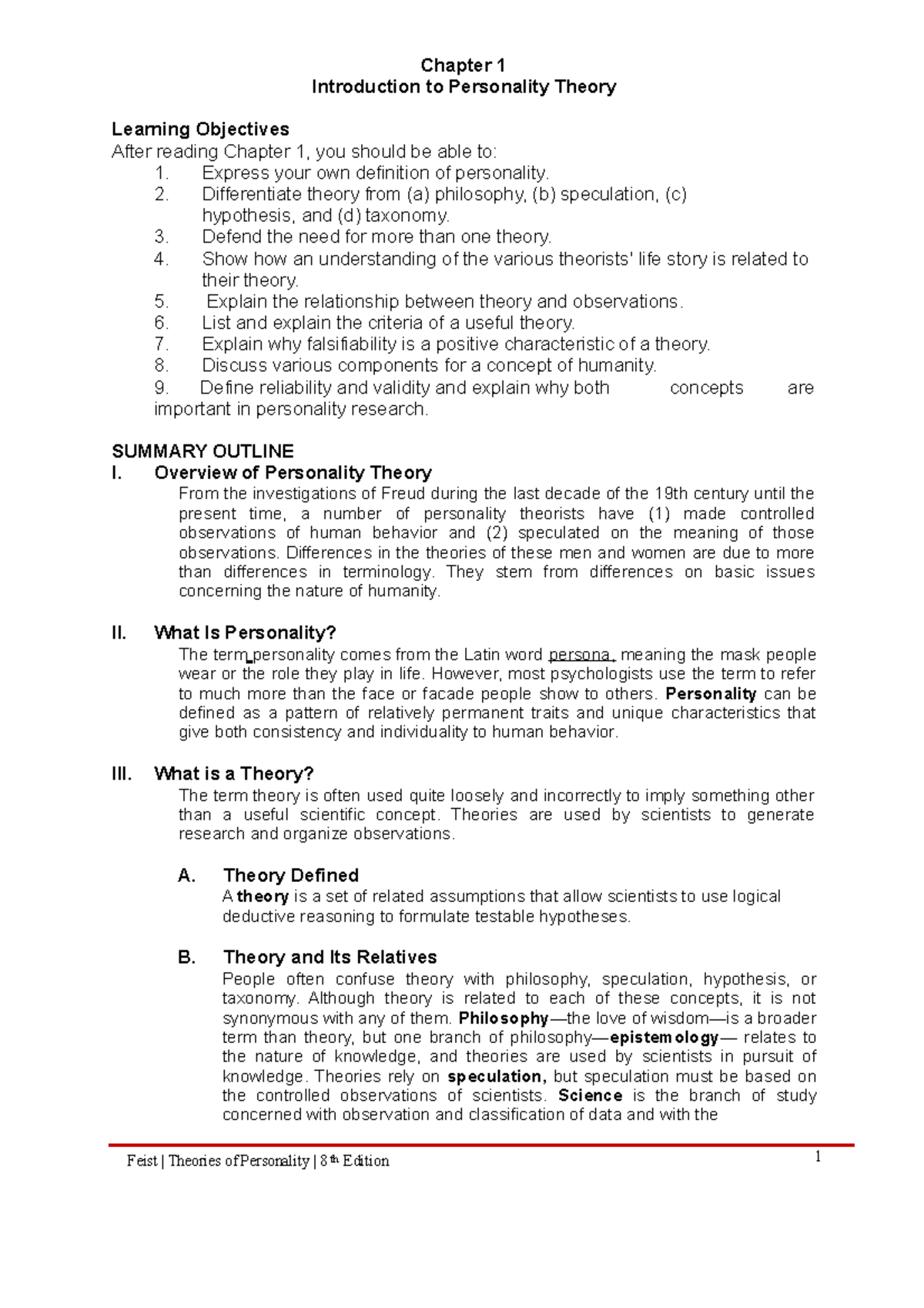 Intro to Freud PSM105 Theories of Personality - Chapter 1 Introduction ...
