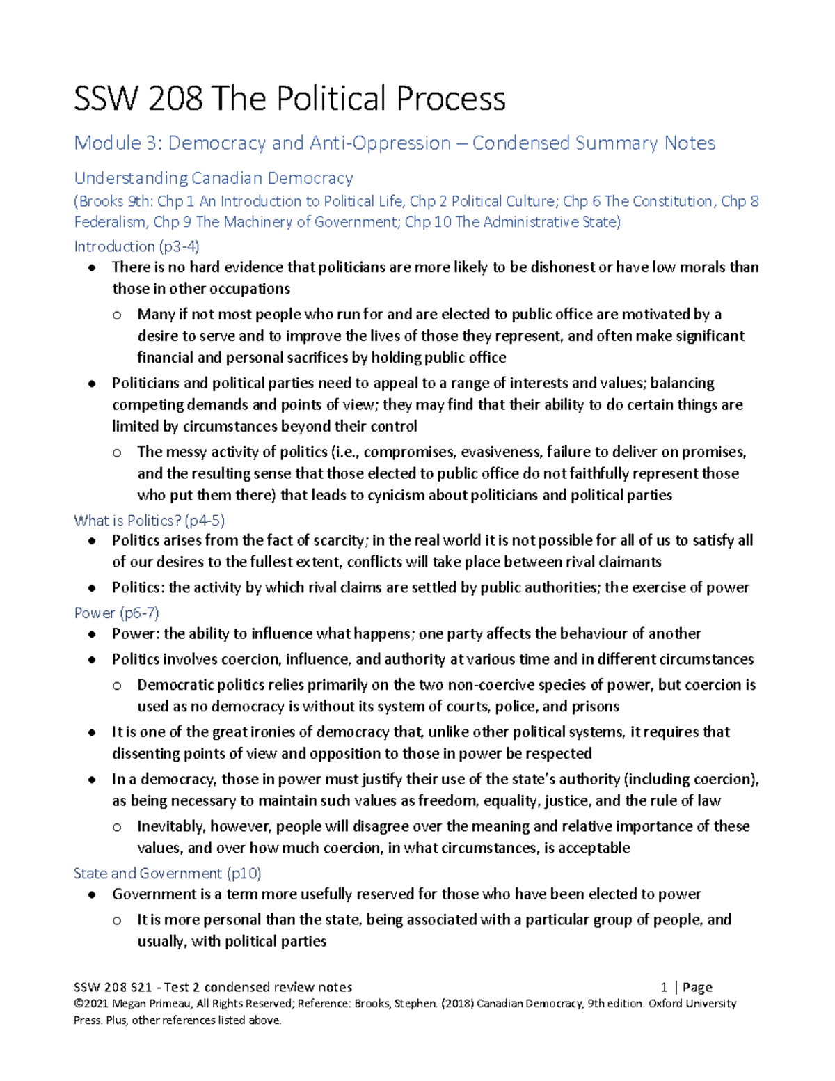 SSW 208 S21 - Test 2 condensed review notes - SSW 208 S21 - Test 2 ...