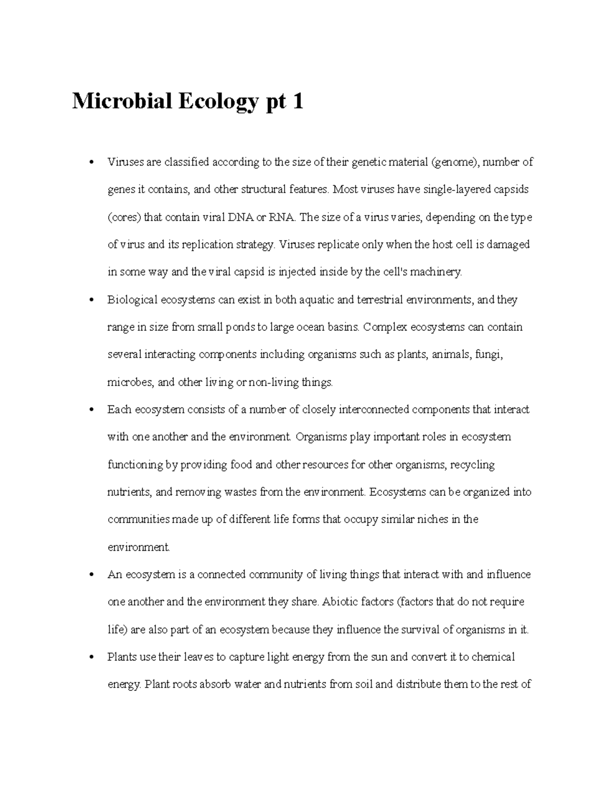 Microbial Ecology Pt 1 - BIOL - Microbial Ecology Pt 1 Viruses Are ...