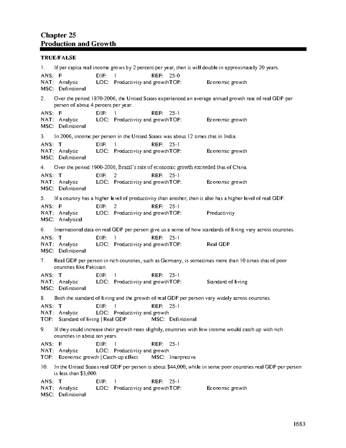 Chapter 25 Production and Growth - 1683 Chapter 25 Production and ...