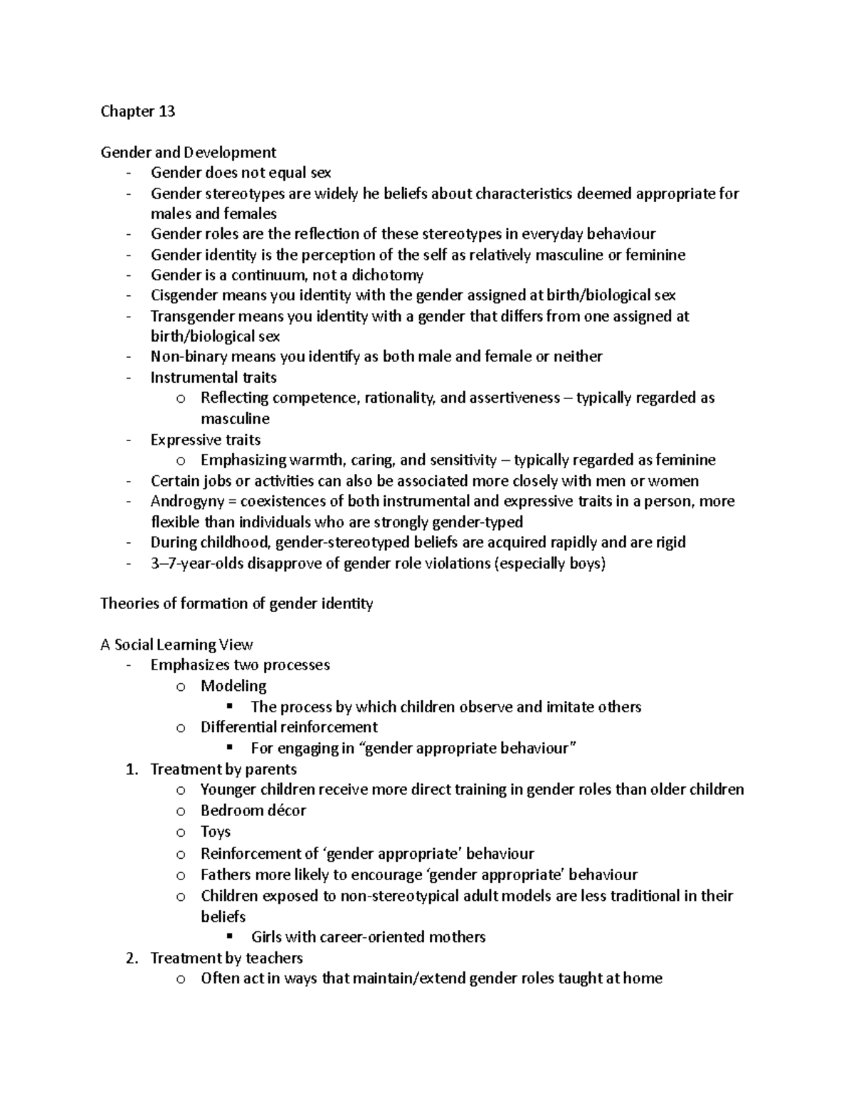 Chapter+13%2B14+part1 - Chapter 13 Gender and Development - Gender does ...