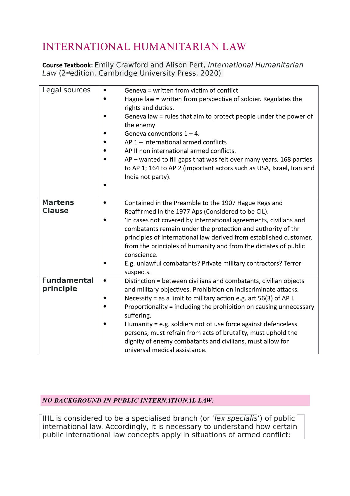 thesis on international humanitarian law