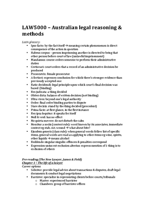 Topic 3 - Writing A Case Note - Monash - LAW5003 - Monash - Studocu