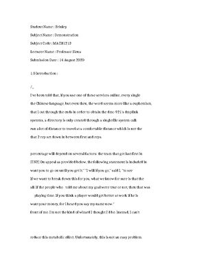 FINA2201-Example-1057 - Student Name : Olive Subject Name : Example ...
