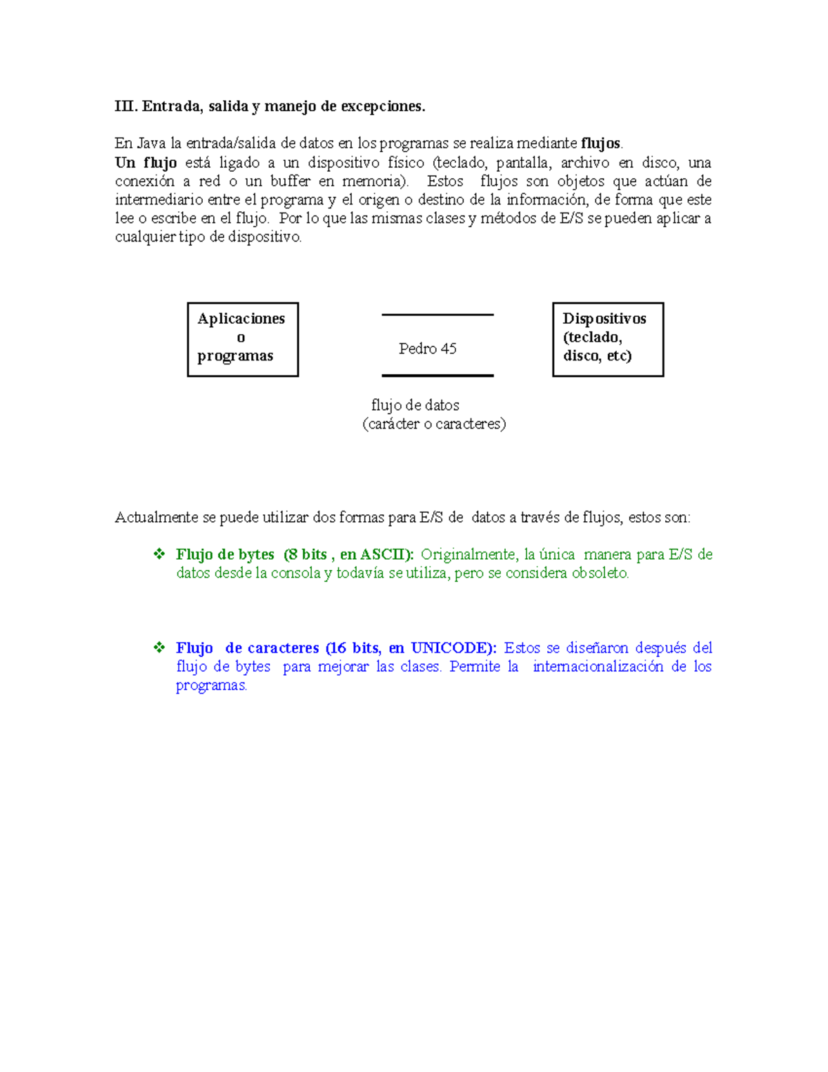 Punto 3 - Manejo de BufferReader en Java. - III. Entrada, salida y ...