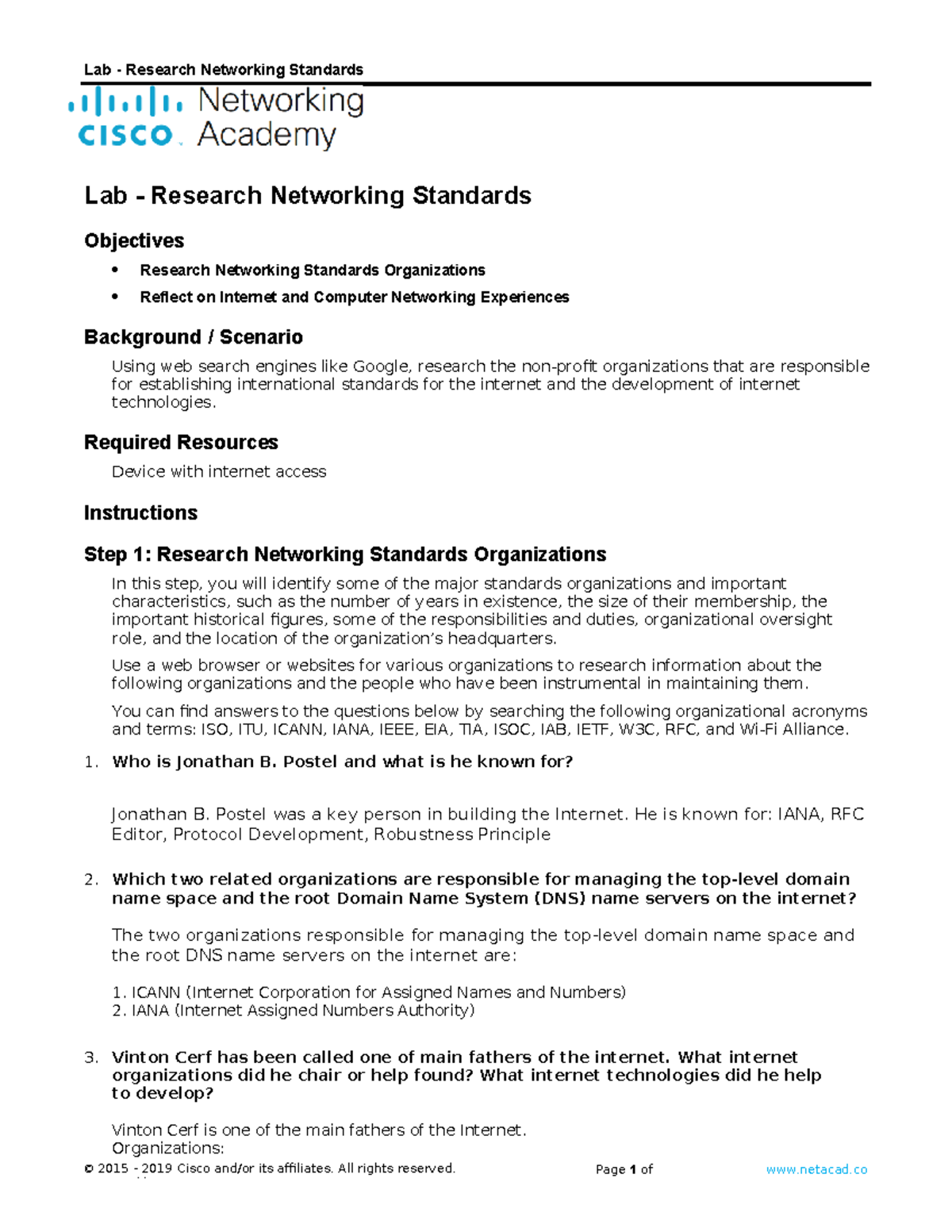 3.4.4lab 2015 2019 Cisco and/or its
