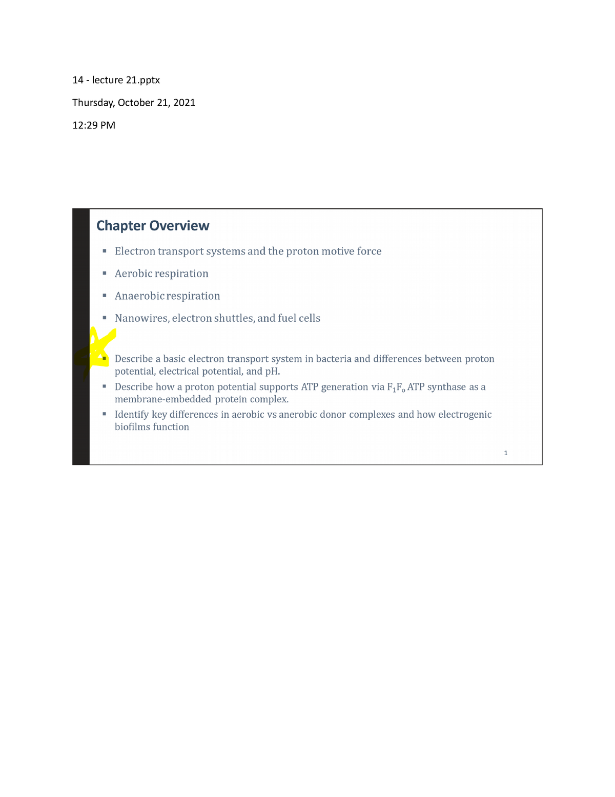 14-mc - Notes - 14 Lecture 21. Pptx Thursday, October 21, 2021 12:29 PM ...