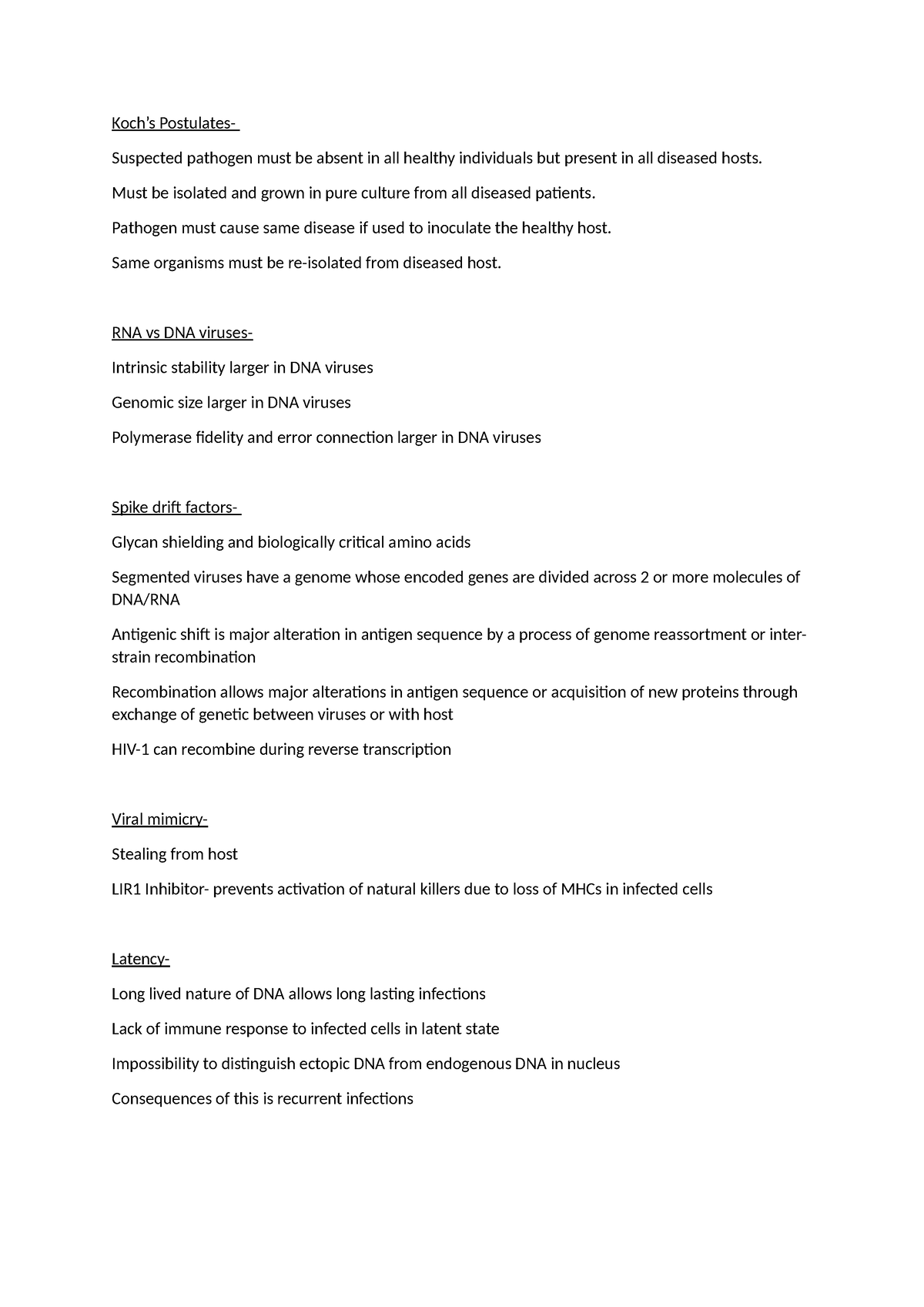 MIS Quick Revision - Koch’s Postulates- Suspected pathogen must be ...