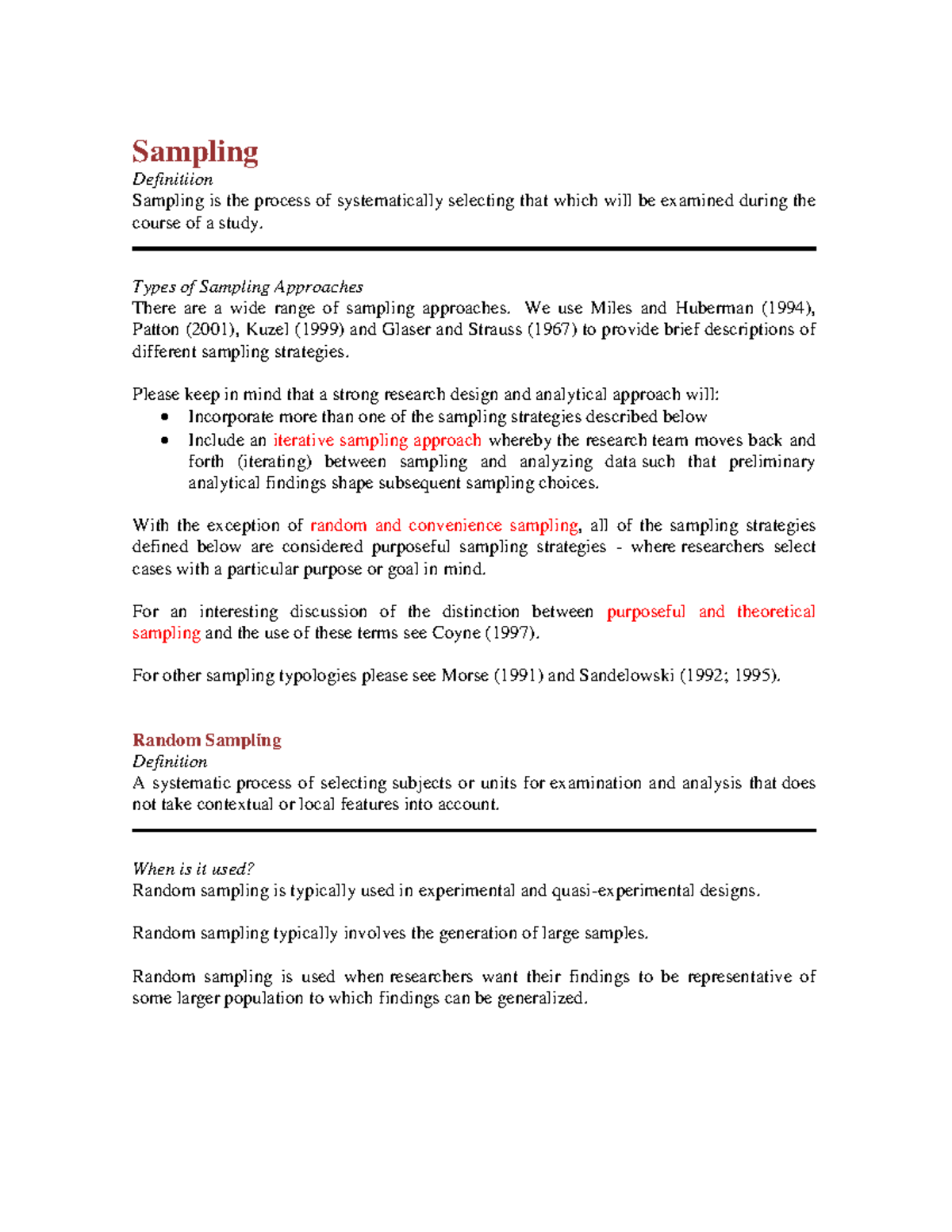 Mat4-sampling - These are sampling methods used in qualitative research ...
