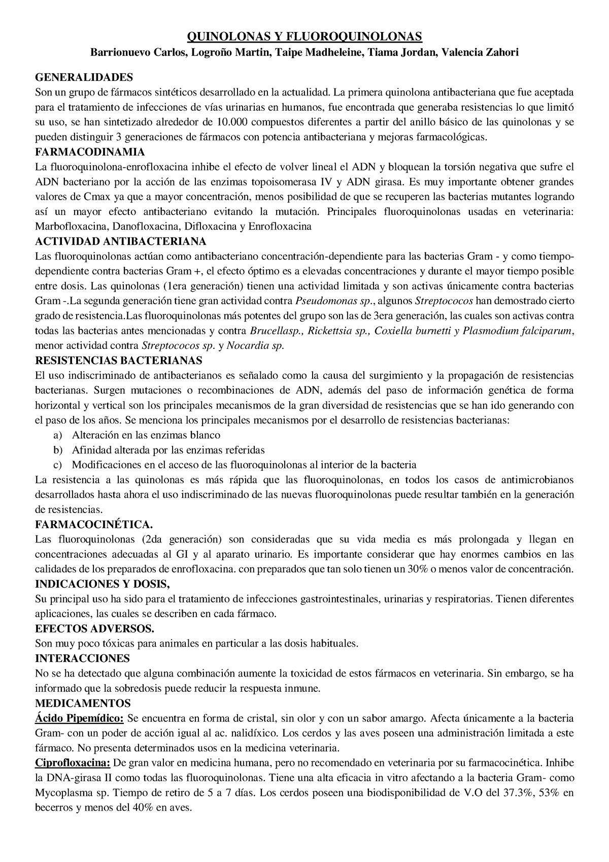 Grupo 6 Quinolonas Y Fluoroquinolonas QUINOLONAS Y FLUOROQUINOLONAS   Thumb 1200 1697 