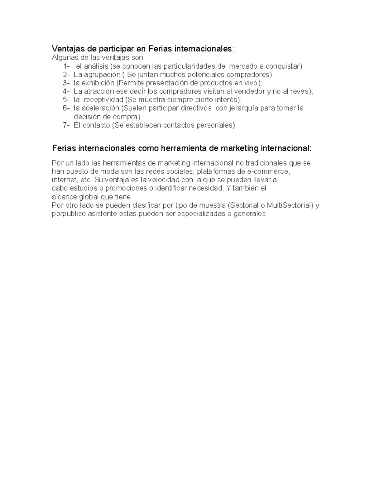 Ventajas de participar en Ferias internacionales - Su ventaja es la ...