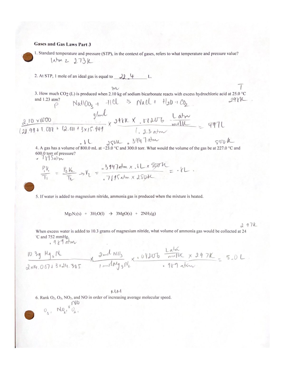 Gases and Gas Laws Part 3 - CHEM 1411 - Studocu