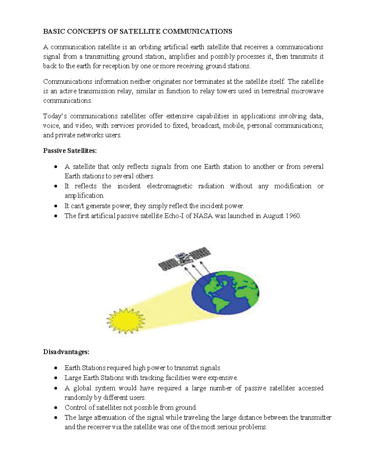 satellite communication essay conclusion