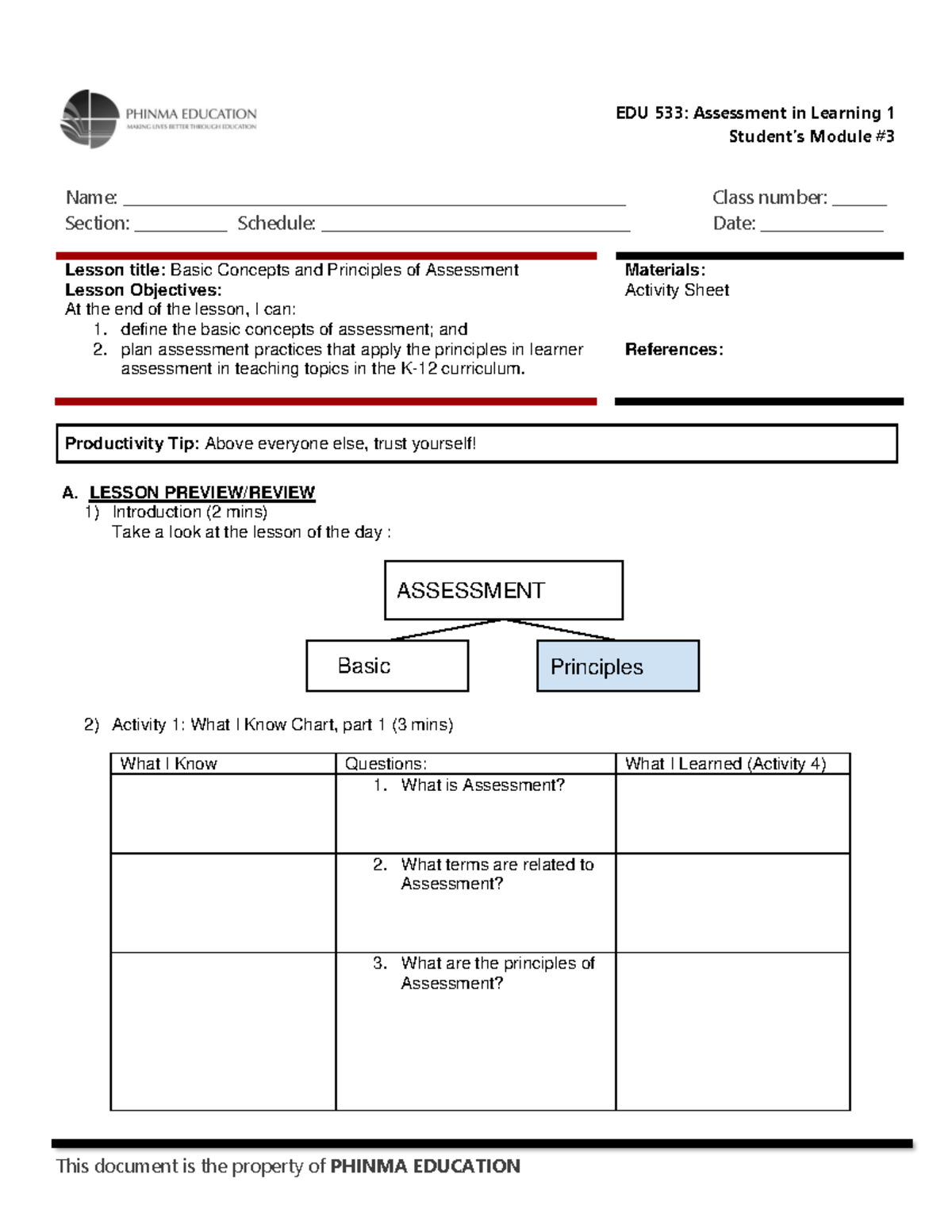Edu 533 Sas3 3rd Year Students Student S Module Name Studocu