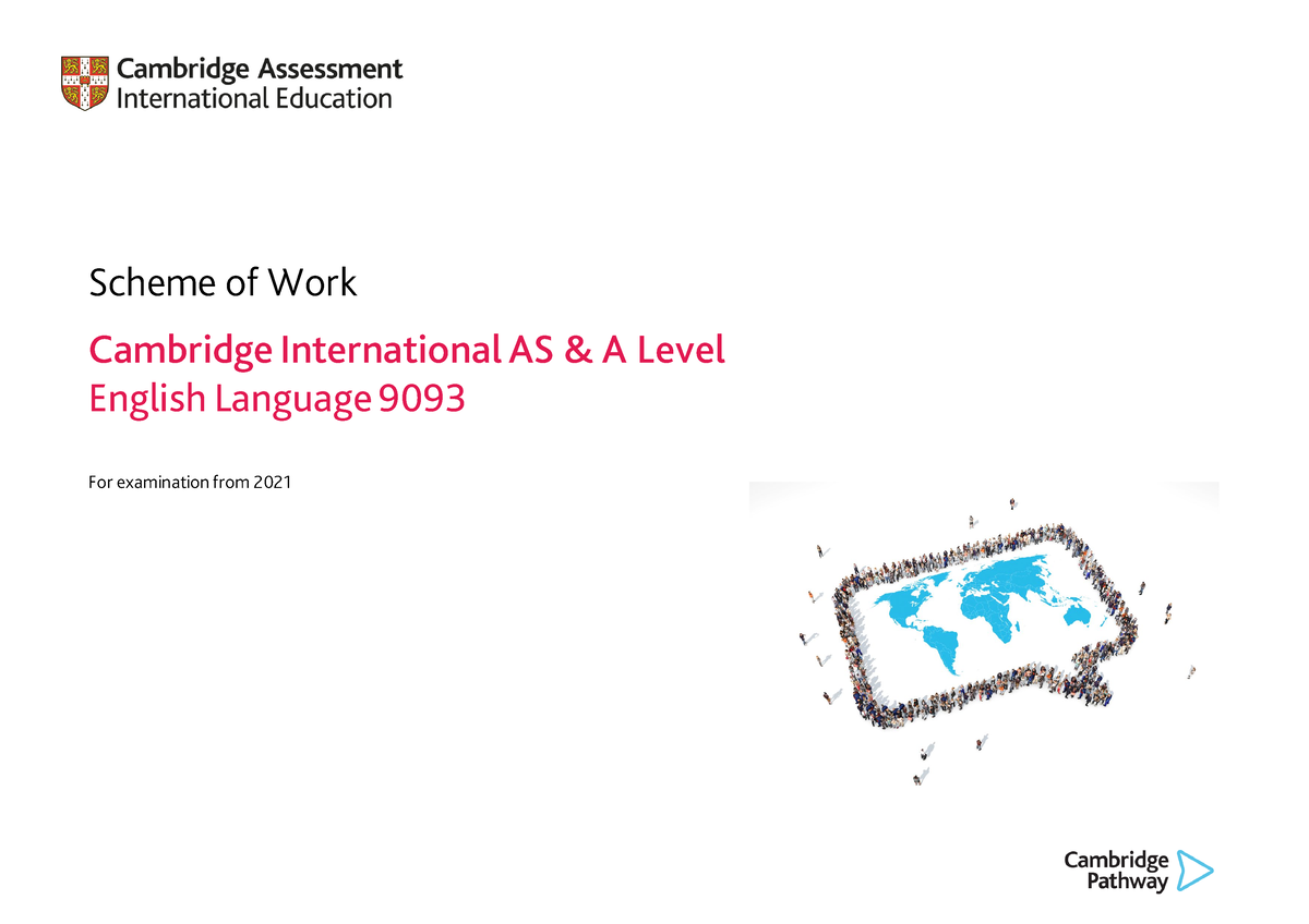 9093 Scheme Of Work (for Examination From 2021) - Cambridge ...