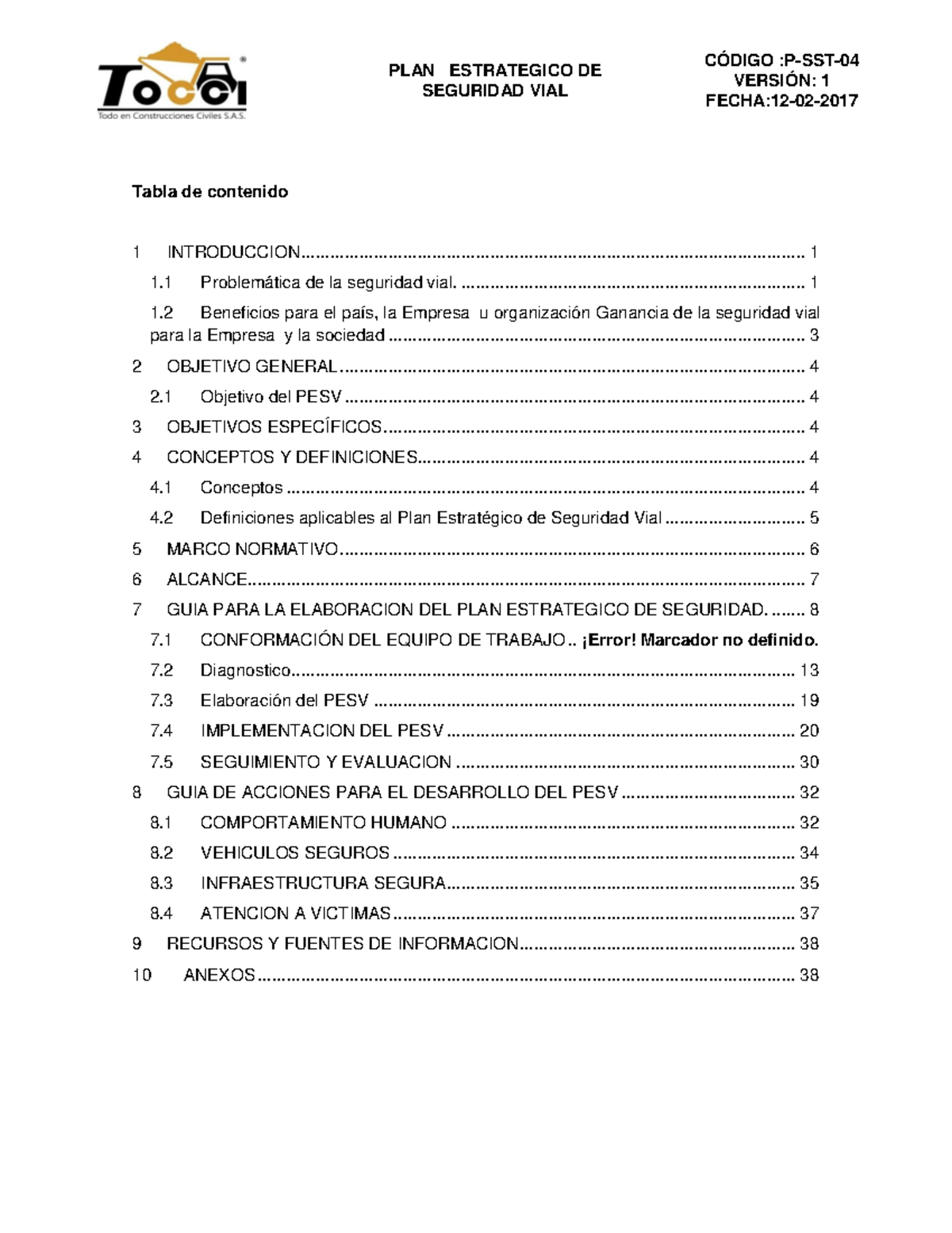 PLAN Estrategico DE Seguridad VIAL - PLAN ESTRATEGICO DE - VERSIÓN ...